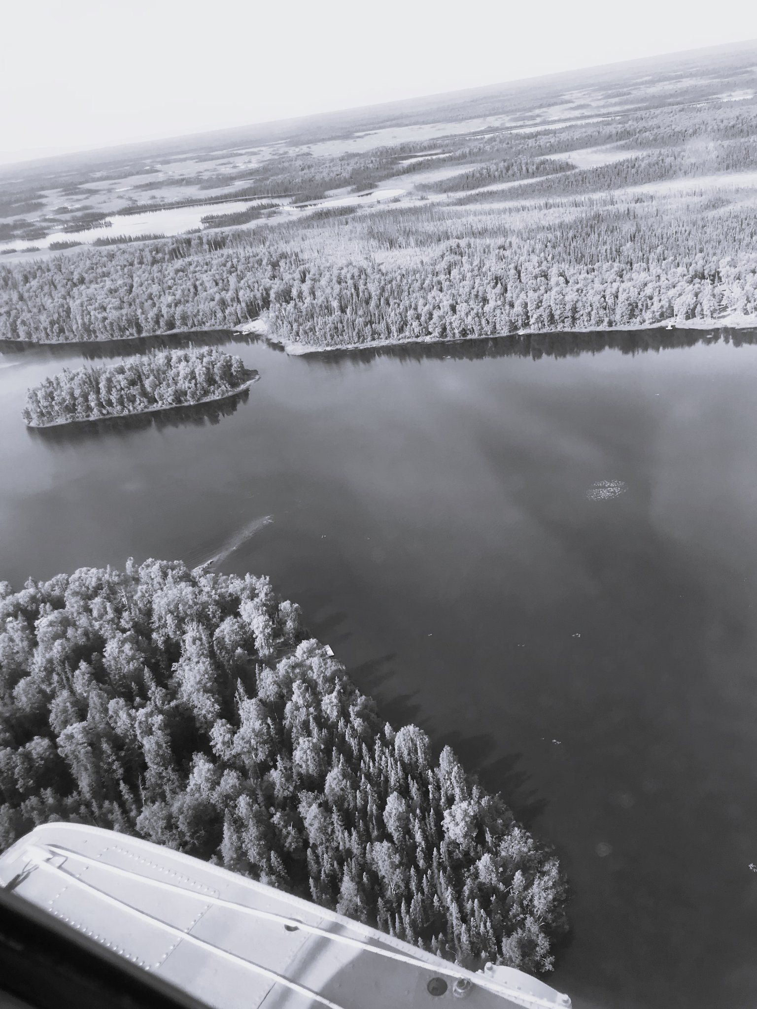 Cabin Lake in remote Alaska wilderness, a location featured in Trail of Thoughts